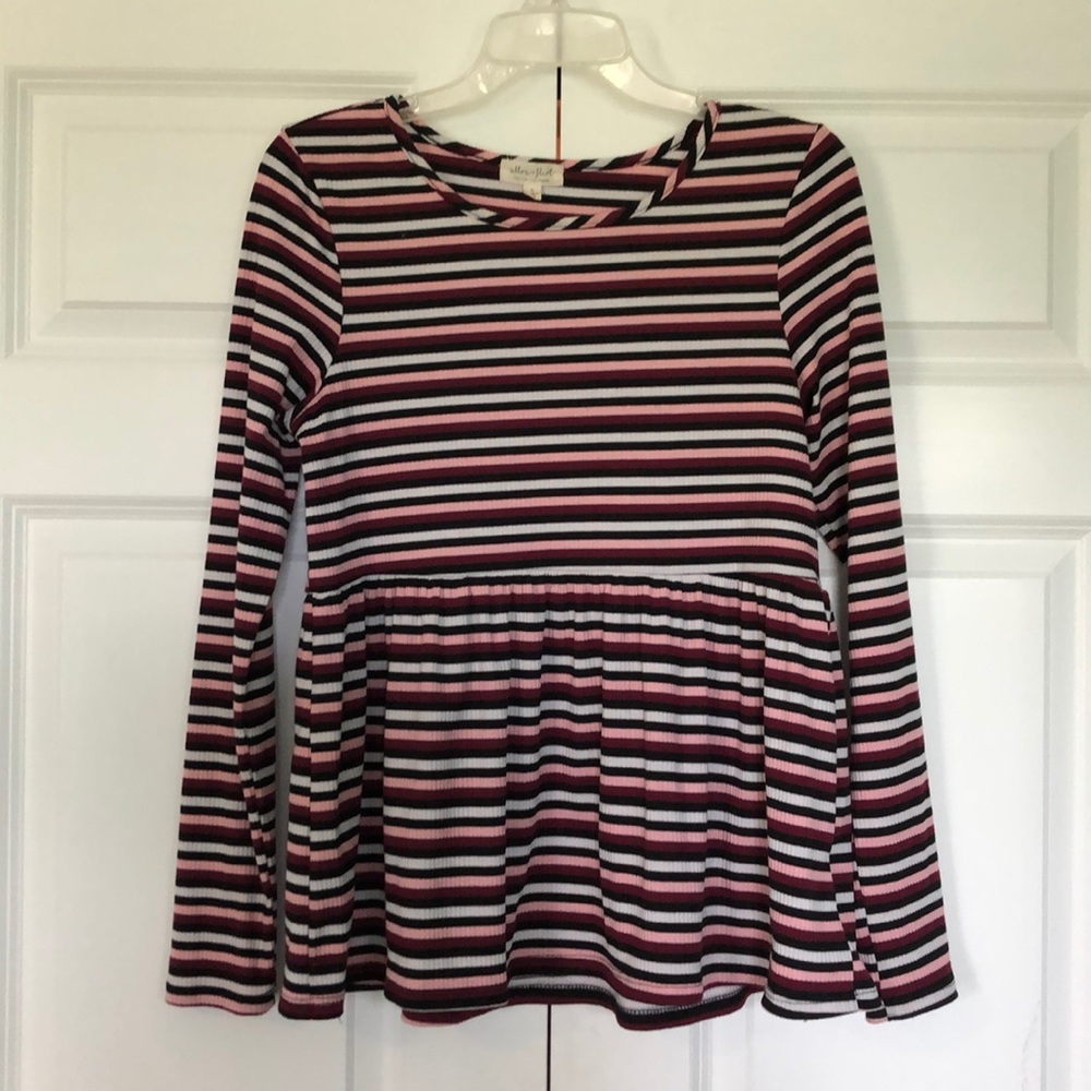 Peplum Long Sleeve Shirt